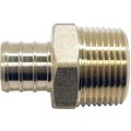 Apollo Valves Pipe Adapter, 34 in, PEX x MPT, Brass, 200 psi Pressure APXMA3434